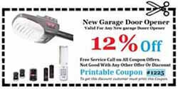 Garage Door Opener Repair Coupon